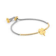 Load image into Gallery viewer, MILLELUCI BRACELET WITH CZ 028006/006 FOUR LEAF CLOVER
