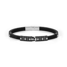 Load image into Gallery viewer, CITY BRACELET 028814/002 SILVER &amp; BLACK ANCHOR

