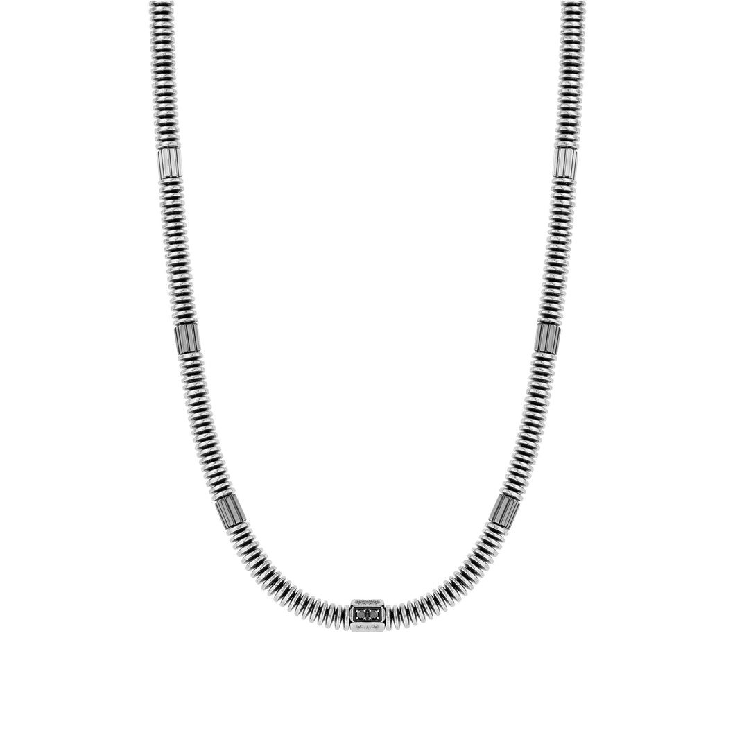 B-YOND NECKLACE 028952/001  S/STEEL WASHER LINK CHAIN