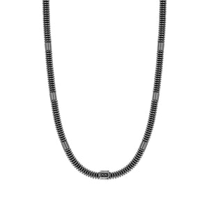 B-YOND NECKLACE 028952/015  S/STEEL BLACK PVD WASHER LINK CHAIN