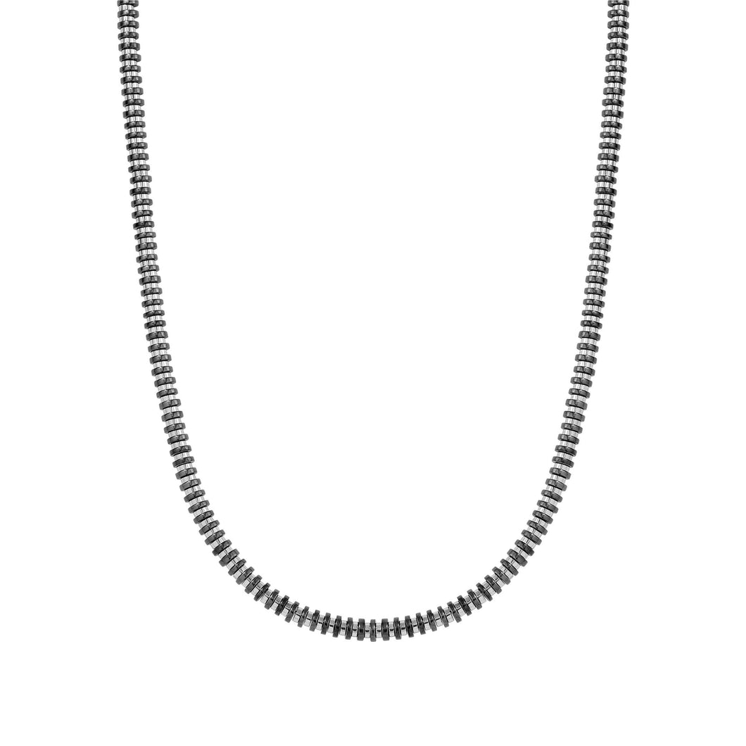 B-YOND NECKLACE 028953/015 S/STEEL WASHER LINK BLACK PVD CHAIN
