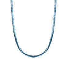 Load image into Gallery viewer, B-YOND NECKLACE 028953/016  S/STEEL WASHER LINK BLUE IRIDESCENT PVD CHAIN
