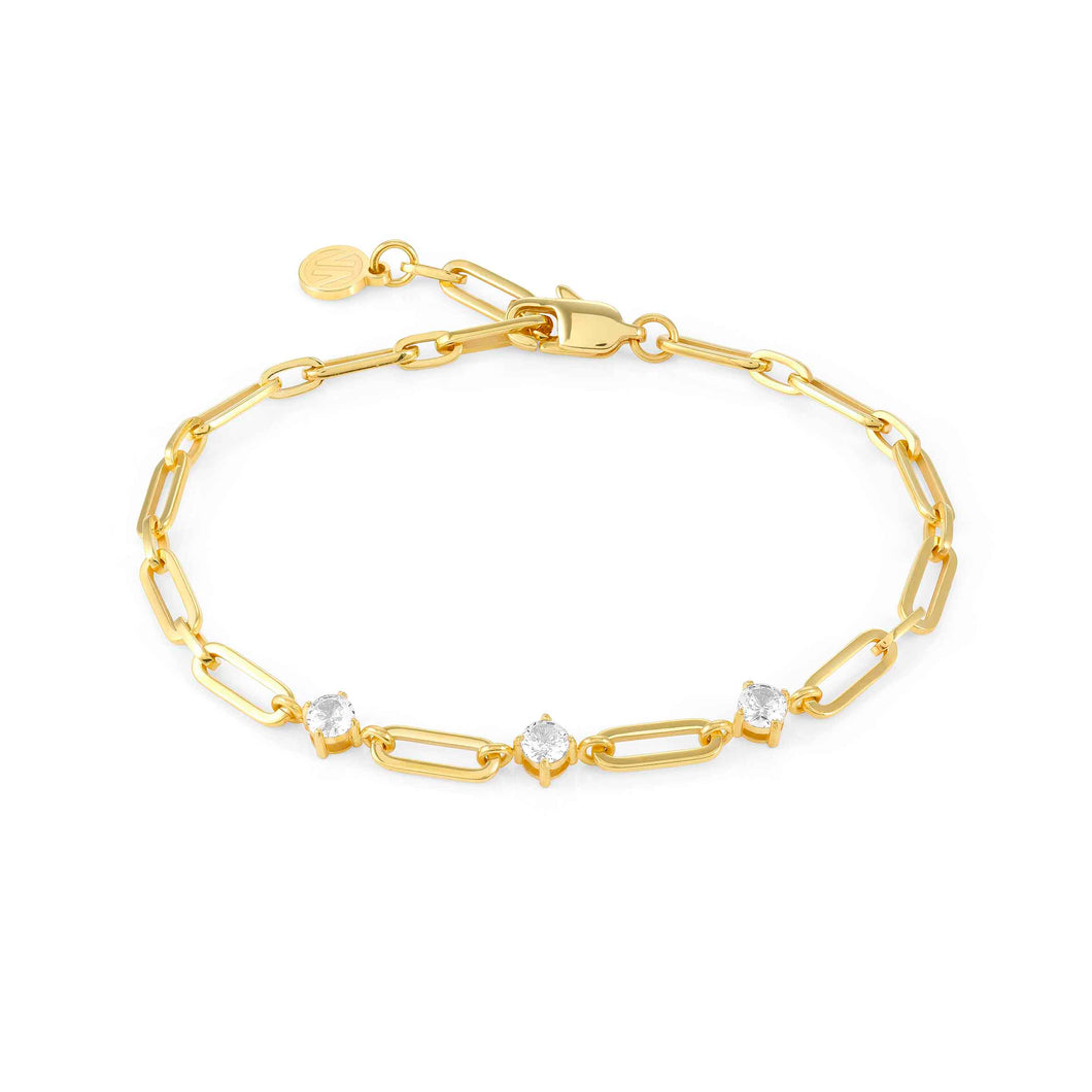 CHAINS OF STYLE BRACELET GOLD PVD CZ 029400/012