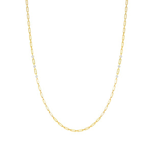 CHAINS OF STYLE LONG NECKLACE GOLD PVD CZ 029402/012