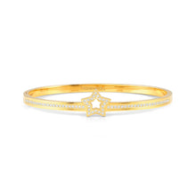 Load image into Gallery viewer, PRETTY BANGLES 029501/02/009 GOLD STAR WITH CZ
