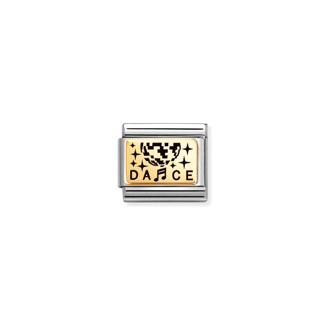 COMPOSABLE CLASSIC LINK 030166/43 WORLD OF DANCE IN 18K GOLD AND ENAMEL