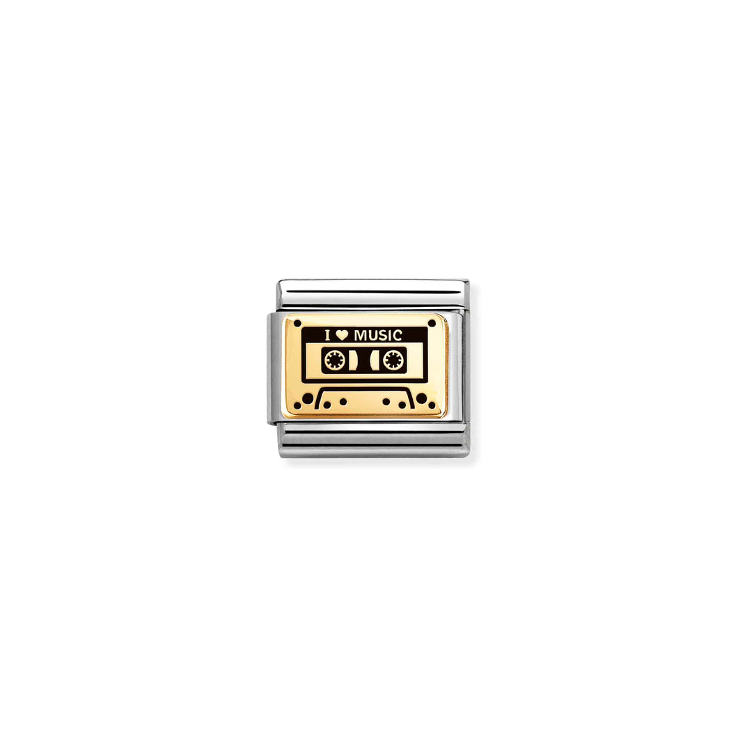 COMPOSABLE CLASSIC LINK 030166/44 MIX TAPE IN 18K GOLD AND ENAMEL