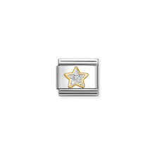 Load image into Gallery viewer, COMPOSABLE CLASSIC LINK 030220/19 STAR IN 18K GOLD &amp; SILVER GLITTER ENAMEL
