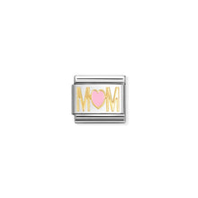 Load image into Gallery viewer, COMPOSABLE CLASSIC LINK 030272/84 MUM PINK HEART IN 18K GOLD AND ENAMEL
