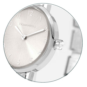WATCH 076038/017 STAINLESS STEEL OVAL SUNRAY SILVER DIAL
