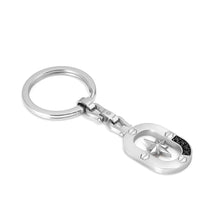 Load image into Gallery viewer, MANVISION KEYRING 133015/014 WIND ROSE BLACK CZ
