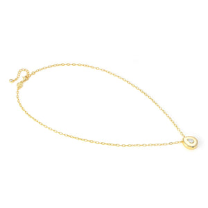 DOMINA NECKLACE GOLD WITH TEAR DROP PENDANT CZ 240402/015