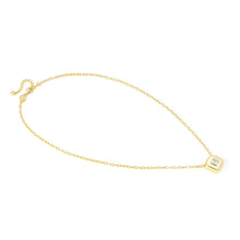 Load image into Gallery viewer, DOMINA NECKLACE GOLD WITH CZ SQUARE PENDANT 240402/036
