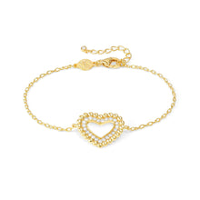 Load image into Gallery viewer, LOVECLOUD BRACELET GOLD WITH CZ 240502/008 HEART
