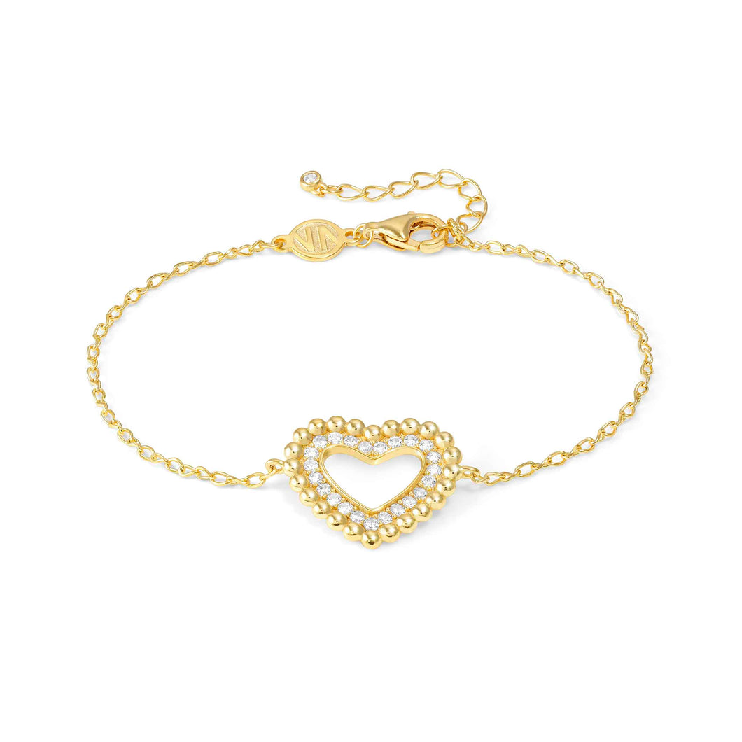 LOVECLOUD BRACELET GOLD WITH CZ 240502/008 HEART