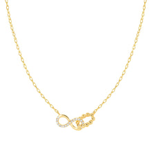 Load image into Gallery viewer, LOVECLOUD NECKLACE GOLD WITH CZ 240504/005 INFINITY

