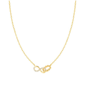 LOVECLOUD NECKLACE GOLD WITH CZ 240504/005 INFINITY