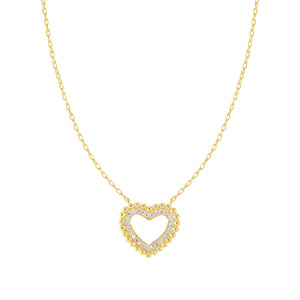 LOVECLOUD NECKLACE GOLD WITH CZ 240504/008 HEART