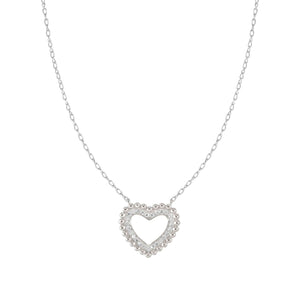 LOVECLOUD NECKLACE SILVER WITH CZ 240504/009 HEART