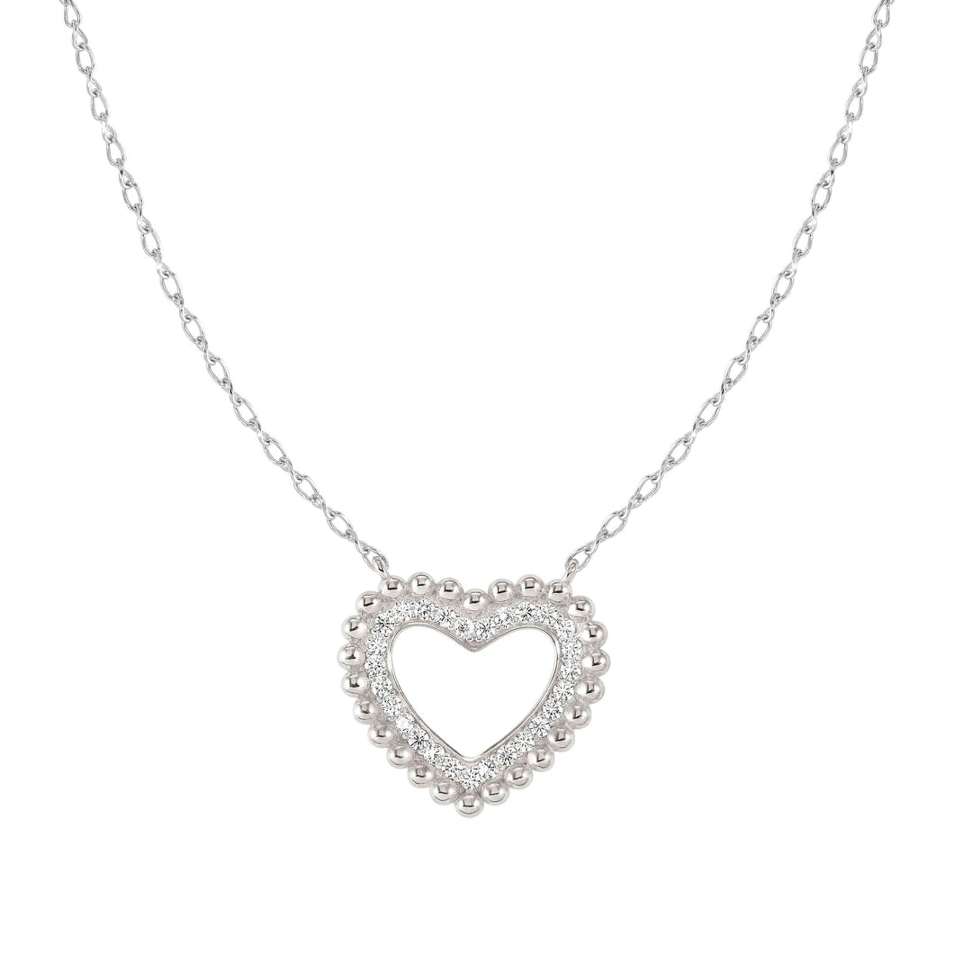 LOVECLOUD NECKLACE SILVER WITH CZ 240504/009 HEART