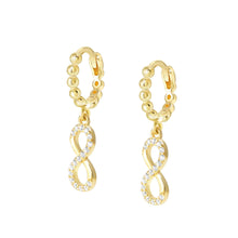 Load image into Gallery viewer, LOVECLOUD DROP EARRINGS GOLD WITH CZ 240507/005 INFINITY
