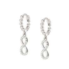 Load image into Gallery viewer, LOVECLOUD DROP EARRINGS SILVER WITH CZ 240507/006 INFINITY
