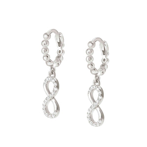 LOVECLOUD DROP EARRINGS SILVER WITH CZ 240507/006 INFINITY