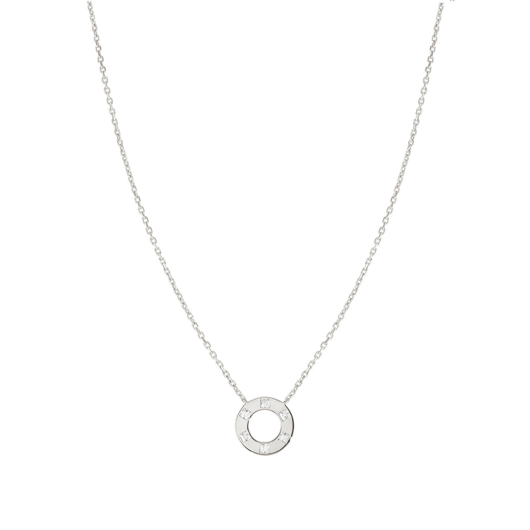 CARISMATICA NECKLACE 240903/035 SILVER CIRCLE WITH CZ