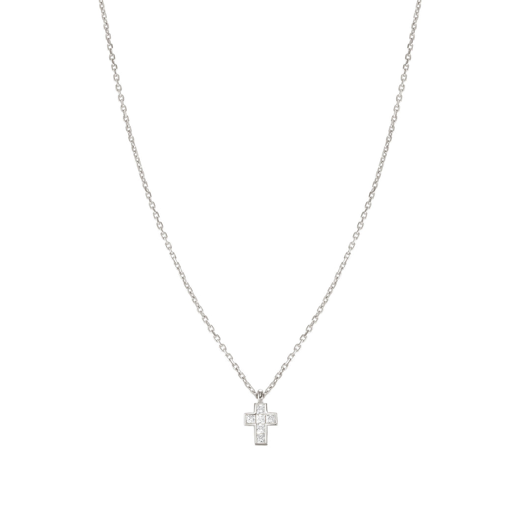 CARISMATICA NECKLACE 240904/031 SILVER CROSS WITH CZ