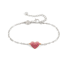 Load image into Gallery viewer, CRYSALIS BRACELET 241102/004 ROSE GOLD HEART WITH CZ

