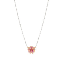 Load image into Gallery viewer, CRYSALIS NECKLACE 241103/010 ROSE GOLD FLOWER WITH CZ

