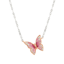 Load image into Gallery viewer, CRYSALIS NECKLACE 241103/040 ROSE GOLD BUTTERFLY WITH CZ
