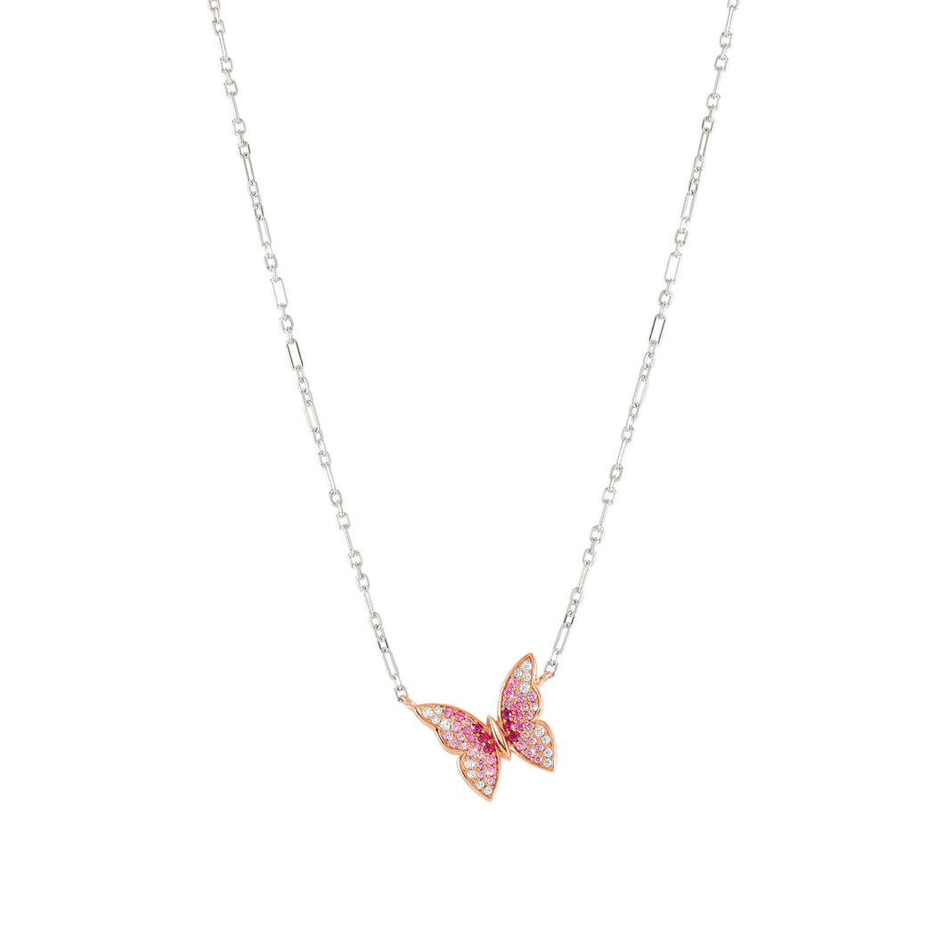 CRYSALIS NECKLACE 241103/040 ROSE GOLD BUTTERFLY WITH CZ