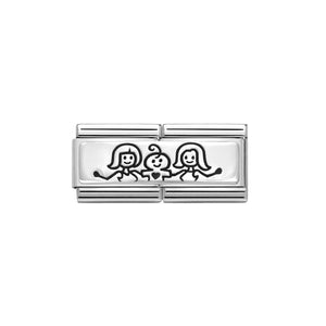 COMPOSABLE CLASSIC DOUBLE LINK 330710/51 FEMALE FAMILY IN 925 SILVER