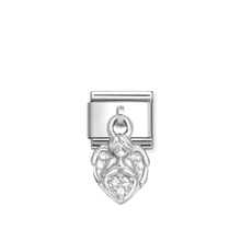 Load image into Gallery viewer, COMPOSABLE CLASSIC LINK 331800/33 ANGEL CHARM WITH WHITE CZ IN 925 SILVER
