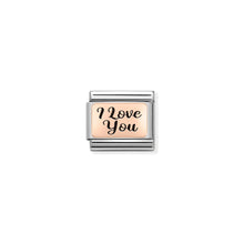 Load image into Gallery viewer, COMPOSABLE CLASSIC LINK 430111/18 I LOVE YOU IN 9K ROSE GOLD
