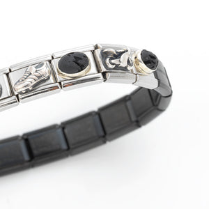 COMPOSABLE CLASSIC BRACELET BASE 030001/SI/066 STAINLESS STEEL WITH MATT BLACK PVD*