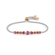 Load image into Gallery viewer, MILLELUCI BRACELET WITH CZ 028010/001 VIOLET ROUND
