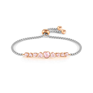 MILLELUCI BRACELET WITH CZ 028011/003 PINK HEARTS