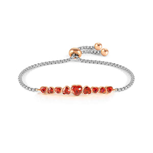 MILLELUCI BRACELET WITH CZ 028011/005 RED HEARTS