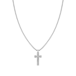 STRONG DIAMOND NECKLACE 028303/001 STAINLESS STEEL CROSS