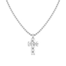Load image into Gallery viewer, STRONG DIAMOND NECKLACE 028304/008 WHITE DIAMOND CROSS
