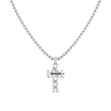 Load image into Gallery viewer, STRONG DIAMOND NECKLACE 028304/009 BLACK DIAMOND CROSS
