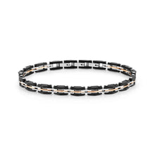 Load image into Gallery viewer, STRONG DIAMOND BRACELET 028314/011 BLACK &amp; ROSE GOLD PVD
