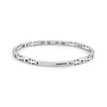 Load image into Gallery viewer, STRONG DIAMOND BRACELET 028315/001 STAINLESS STEEL &amp; BLACK DIAMONDS
