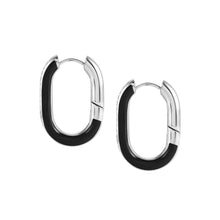 Load image into Gallery viewer, DRUSILLA BLACK EARRINGS 028708/001 STAINLESS STEEL WITH CZ
