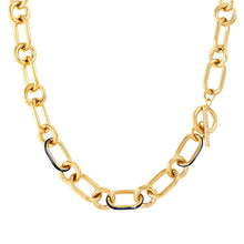 Load image into Gallery viewer, DRUSILLA BLUE NECKLACE 028712/004 GOLD CHAIN WITH CZ
