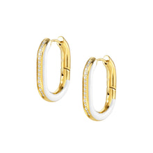 Load image into Gallery viewer, DRUSILLA WHITE EARRINGS 028713/000 GOLD WITH CZ
