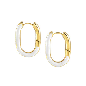DRUSILLA WHITE EARRINGS 028713/000 GOLD WITH CZ