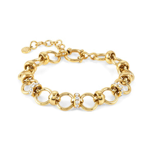 UNCONDITIONALLY BRACELET 029100/012 GOLD CHAIN WITH CZ